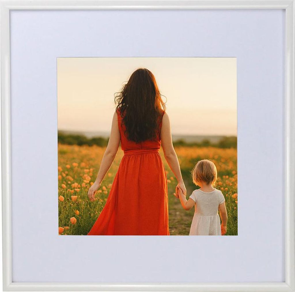 New Lifestyle Kunststoff Bilderrahmen mit Passepartout & Produktbild 