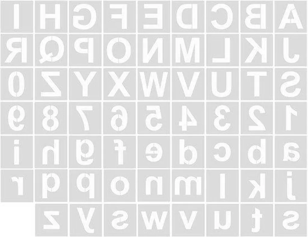 Kit de pochoirs alphabet et chiffres pour signalisation créative
