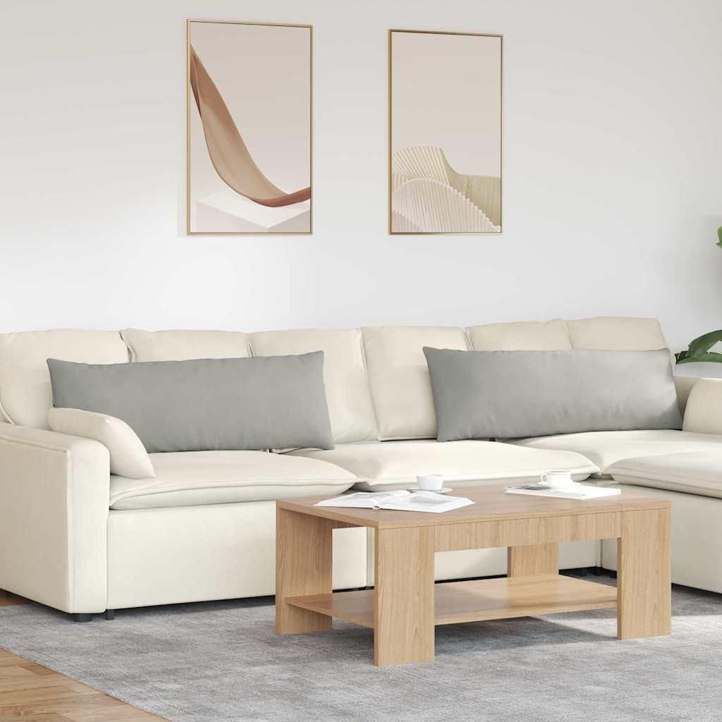 “2026 Moderne“Sofakissen 2 Stück Hellgrau 120 x 40cm Stoff - Gartenmöbelauflagen Designermöbel 9959179