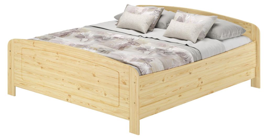 Seniorenbett extra hoch 180x200 Doppelbett Holzbett Produktbild 