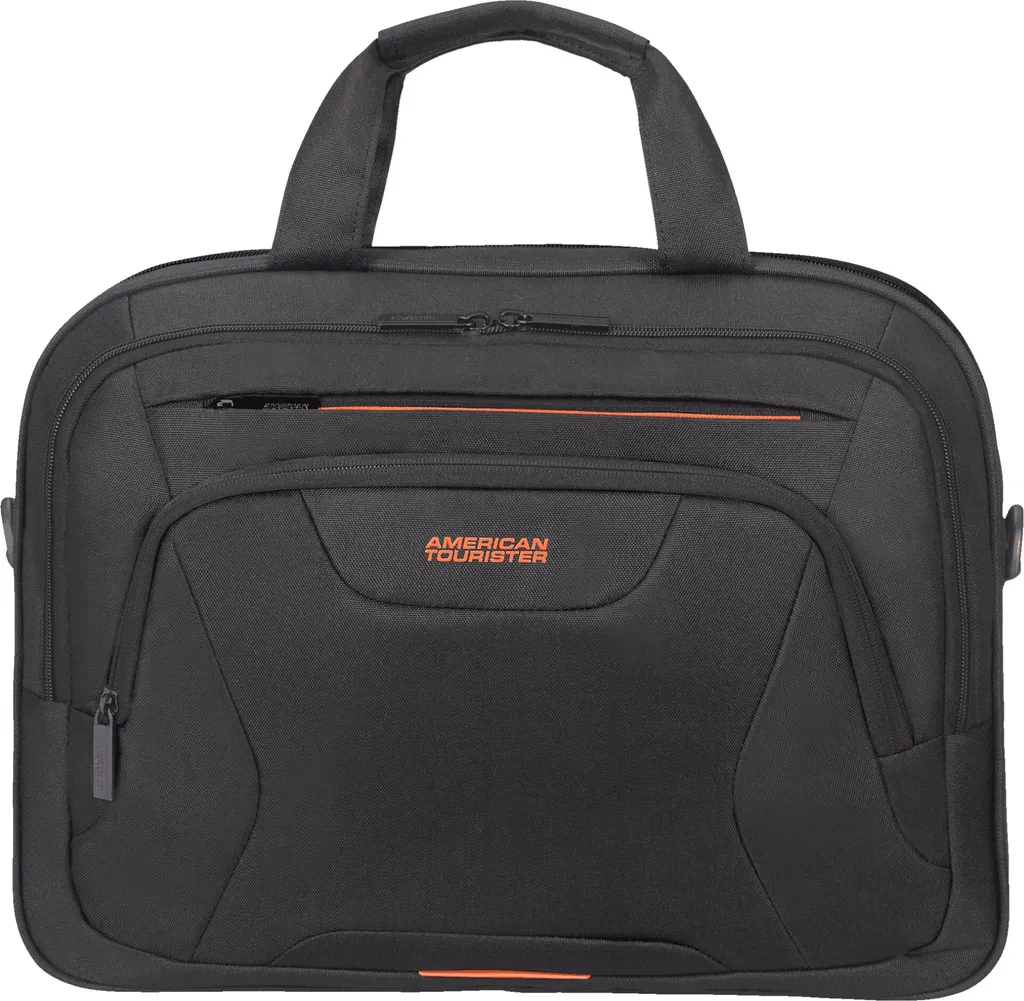 American Tourister borsa a tracolla laptop bag con scomparto per laptop At Work Laptop Bag 15.6" Black / Orange nero
