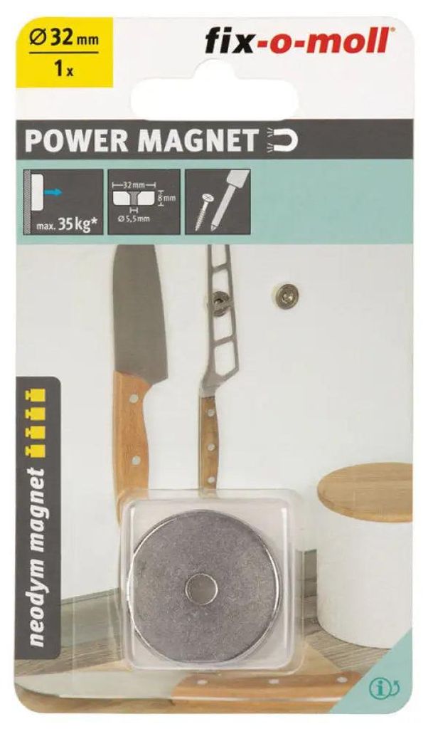 Topfmagnet Neodym fix-o-moll 32 mm