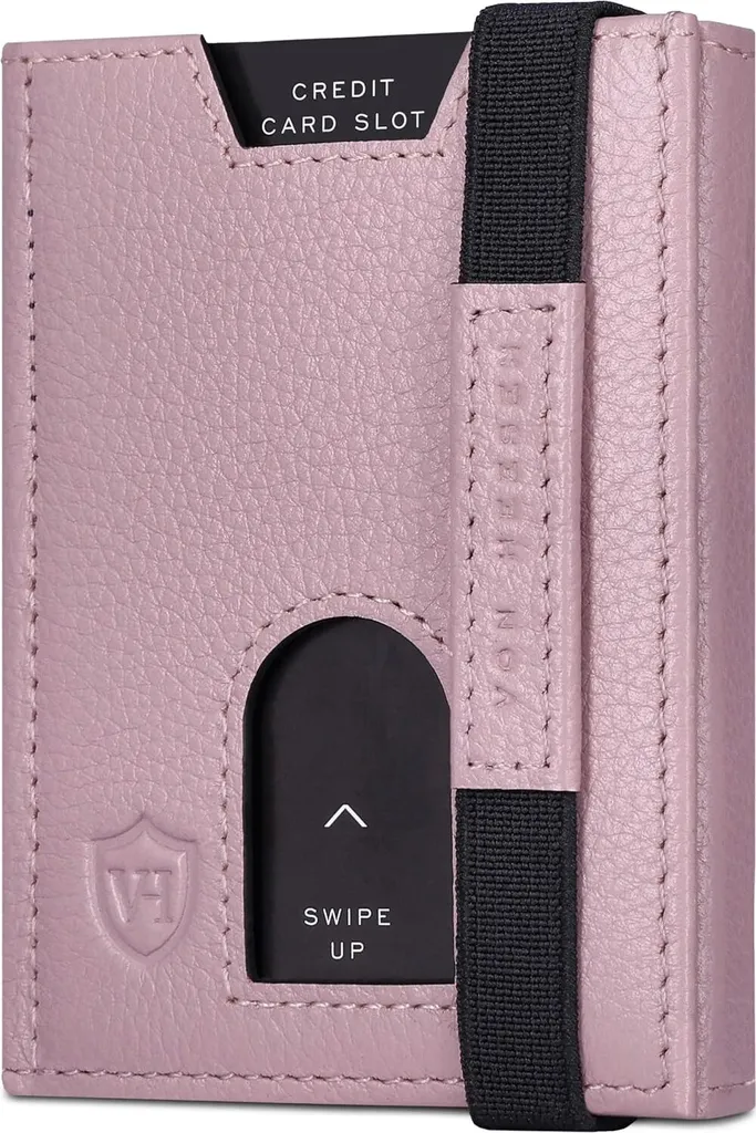 Portafoglio Piccolo Lavanda Pelle RFID - Accessorio Donna e Uomo Chic