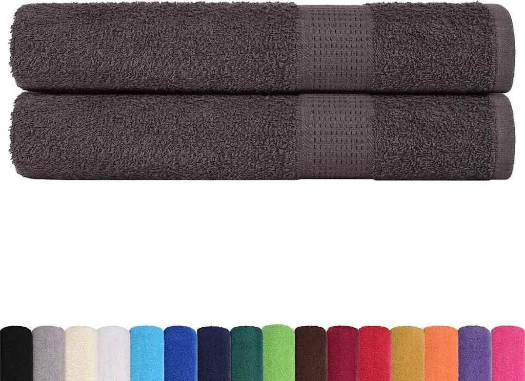 Asciugamani Sauna vidaXL in Spugna di Cotone 80x200 - Set 2 Pezzi