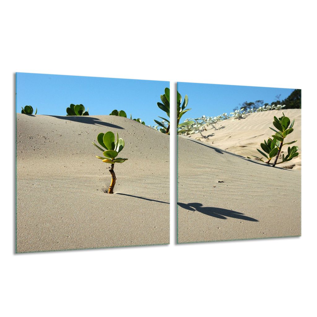 Herdabdeckplatte Ceran 2-Teilig 2x40x52 Natur Grau Abdeckung Spritzschutz Glas