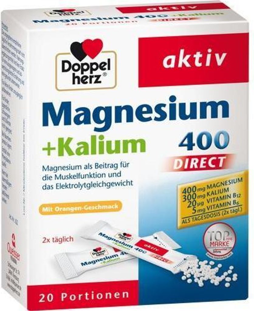 Doppelherz | Magnésium + Potassium 400 Direkt | 20 portions Image du produit 