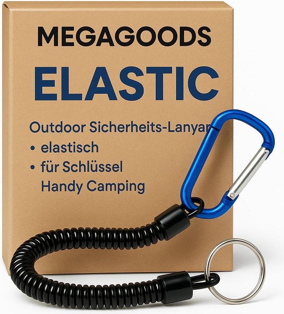 Outdoor Sicherheits-Lanyard elastisch für Schlüssel Handy Camping DE.