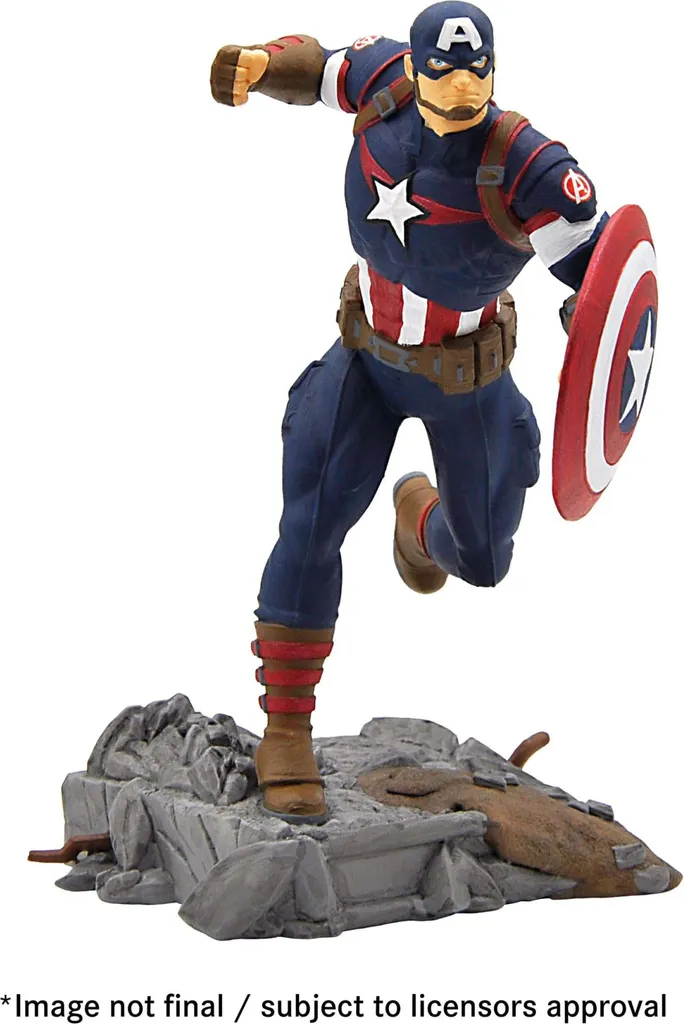Figurine Captain America 11 cm Finition Premium avec Bouclier Marvel