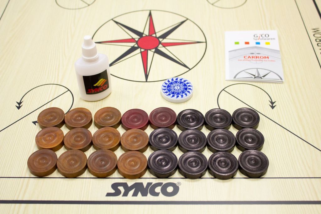 Uber Games Plateau de carrom de qualité tournoi avec bords en bois de 76 mm d'épaisseur et