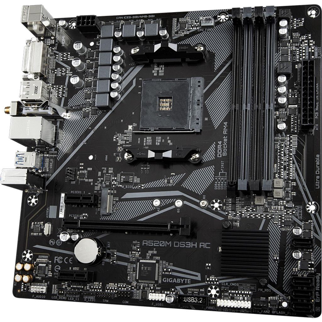 GIGABYTE A520M DS3H AC Mainboard - AMD Ryzen 5000 Serie Produktbild 