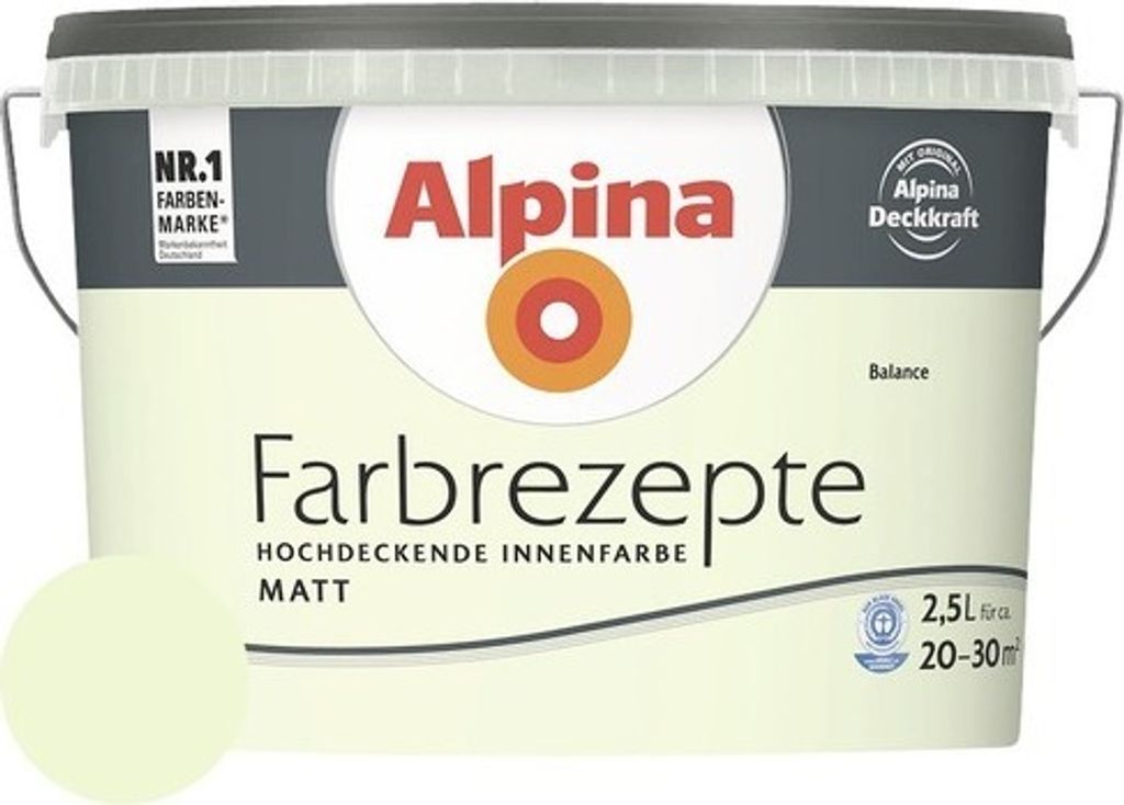Alpina Wandfarbe Farbrezepte Balance 2,5 l Produktbild 