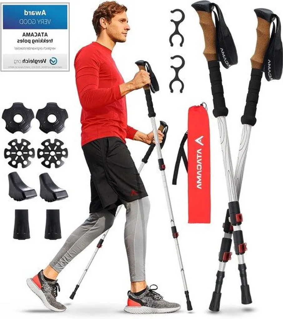 Bâtons de randonnée télescopiques en carbone léger Kit Expert 135cm