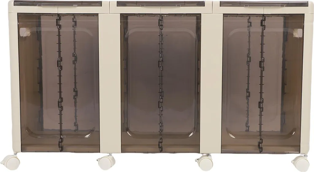 Organisateur de placard mobile pour vêtements et livres à 3 niveaux