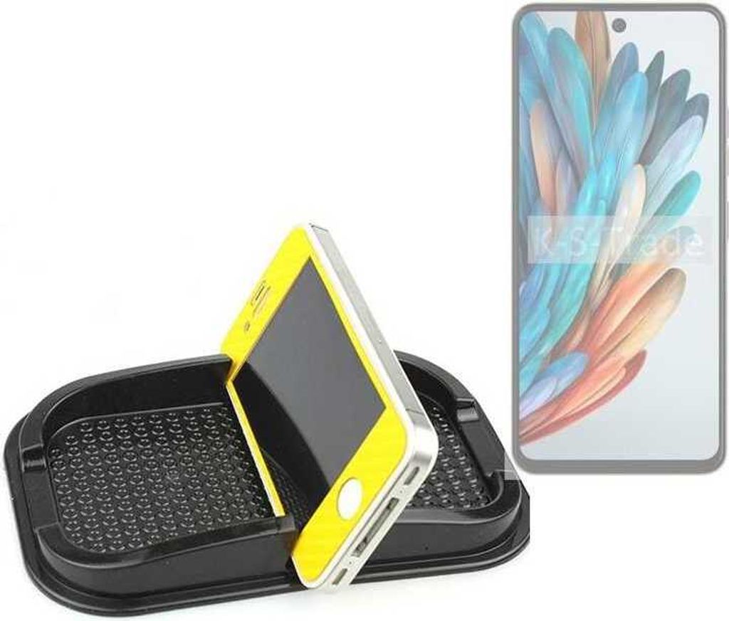 K-S-Trade Auto Anti Rutsch Matte Smartphone-Halter kompatibel mit Nubia Music Haft Pad Armaturenbrett Handy-Halterung Silikon