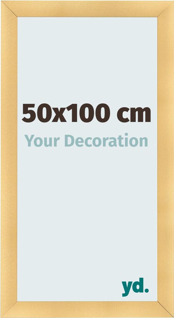 Bilderrahmen, 50x100 cm, Gold Matt, MDF, Pisa