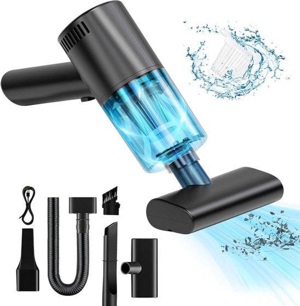 Autostofreiniger - Oplaadbaar - 4000 mAh - HEPA-filter - Draagbaar - Huis - Auto - Handstofzuiger
