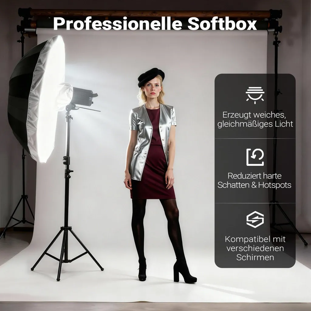 Walimex pro Diffusore Ombrello 165cm | Luce da Sogno per Ritratto - 5