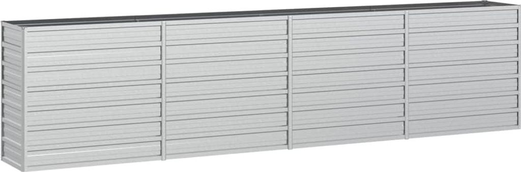 vidaXL Garten-Hochbeet 320x40x77 cm Verzinkter Stahl Silber Produktbild 