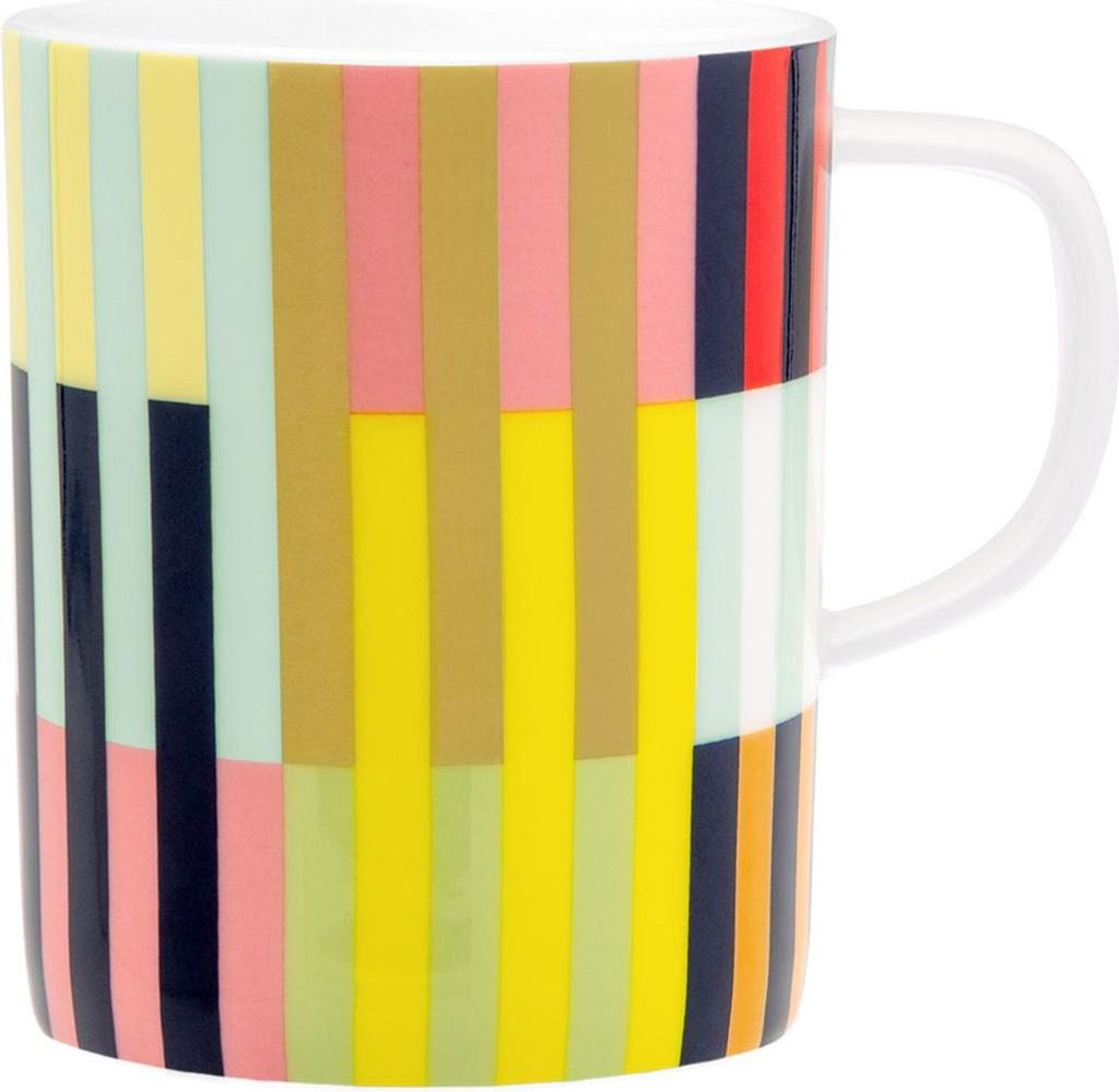 Farbenfrohe Fine Bone China Porzellan Tasse Modell Havanna, Produktbild 