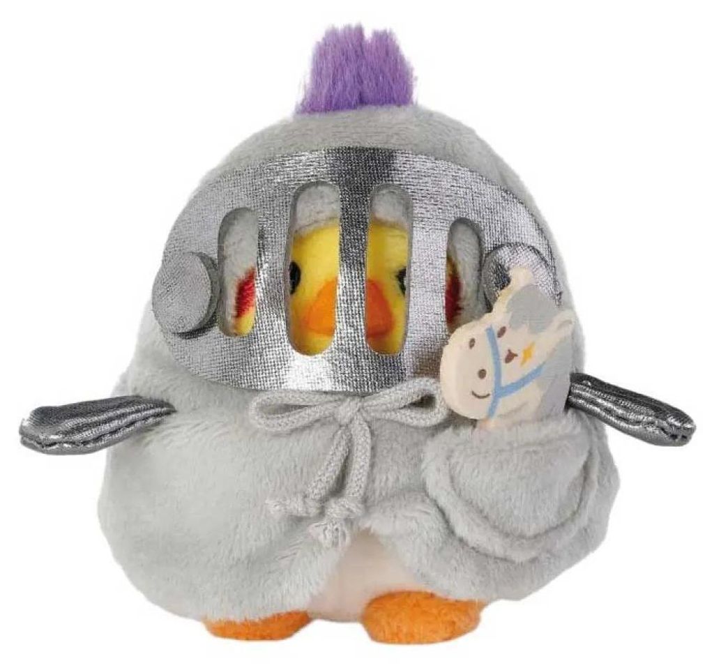 NICI Set Kuscheltier Sittich Chipsy 8cm m. Steckenpferd u. Ritterkostüm in Geschenkbox 8,5x6,5x10cm