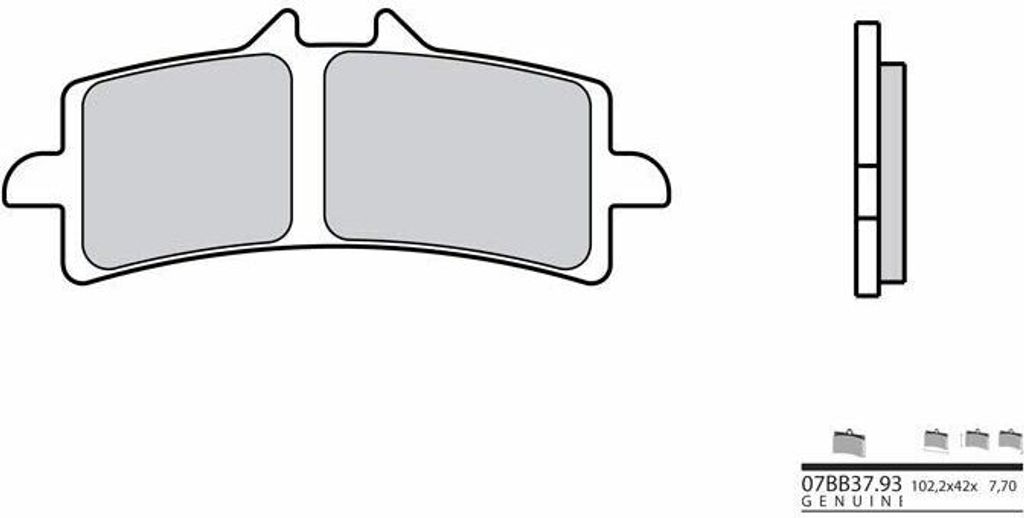 Klocki hamulcowe BREMBO Street Sintered Metal - 07BB37SA Zdjęcie produktu 