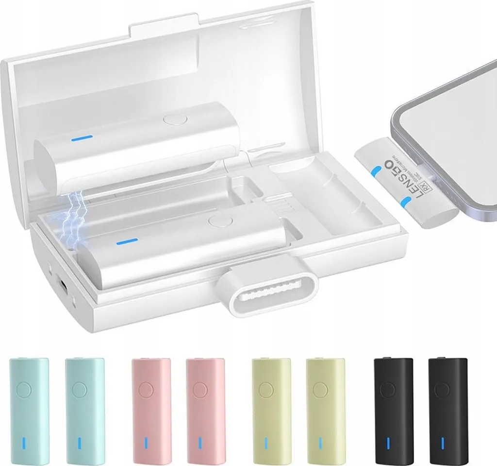 Micro cravate sans fil double avec boîtier de charge pour iPhone - 9