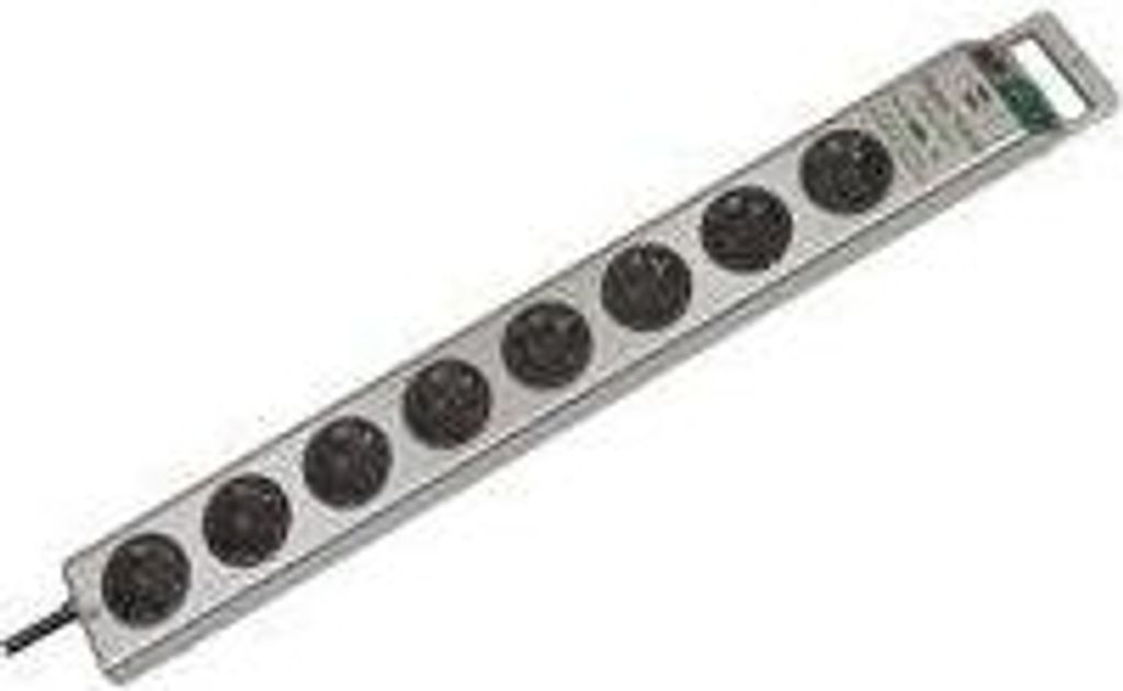 BRENNENSTUHL ECO-LINE EXT SOCKET W/SURGE 5G LIGHT GREY - Hardware