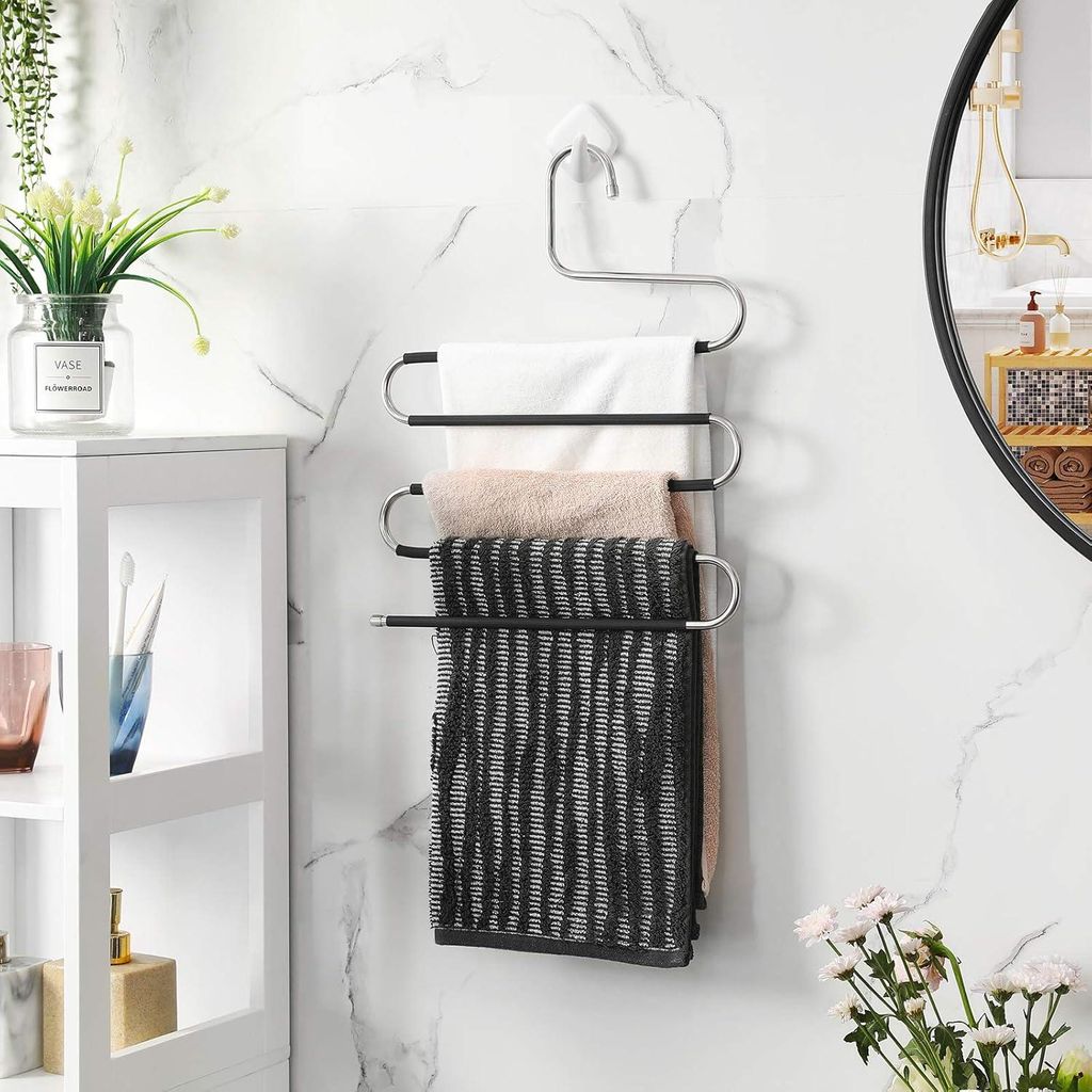 Hosenbügel Platzsparende Multi-Metall-Bügel für je 5 Paar Hosen S-Form Rutschfeste Garderobe für Hosen Jeans Schals Handtücher