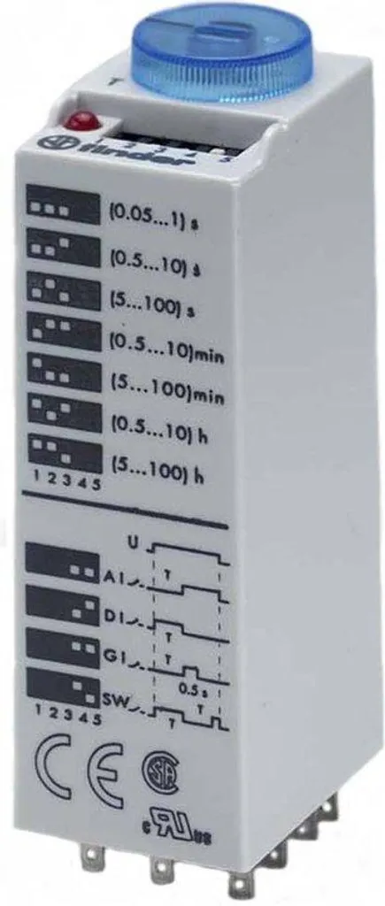 Finder 85.03.0.024.0000 Relais Temporisé Multifonction 24V AC/DC