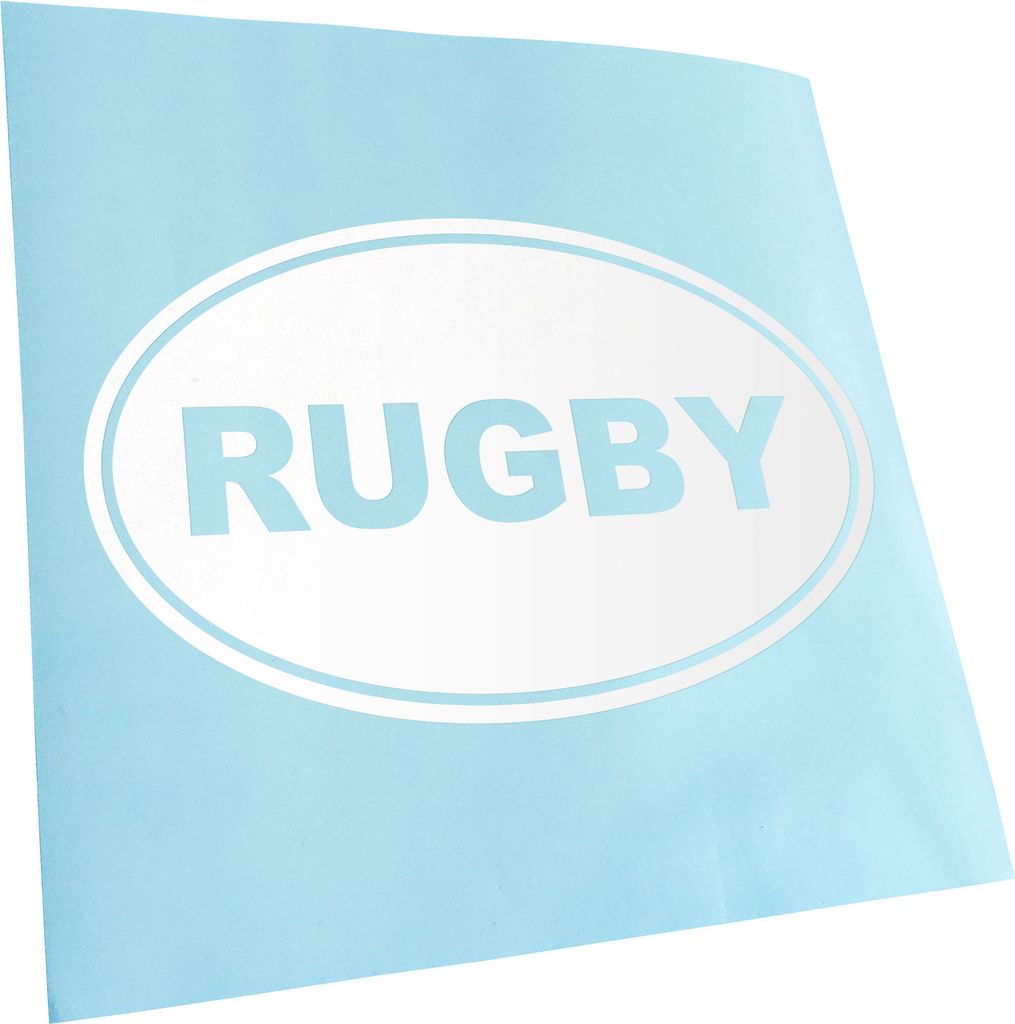 Kiwistar - Autoaufkleber - weiß - 30 x 18 cm - Rugby - Heckscheibenaufkleber - Aufkleber für Auto Kfz Fahrrad, LKW, Truck Mofa