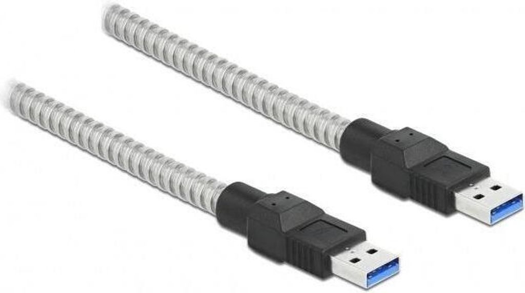 USB 3.2 Gen 1 Kabel Typ-A Stecker auf Typ-A, 1m, Metallmantel