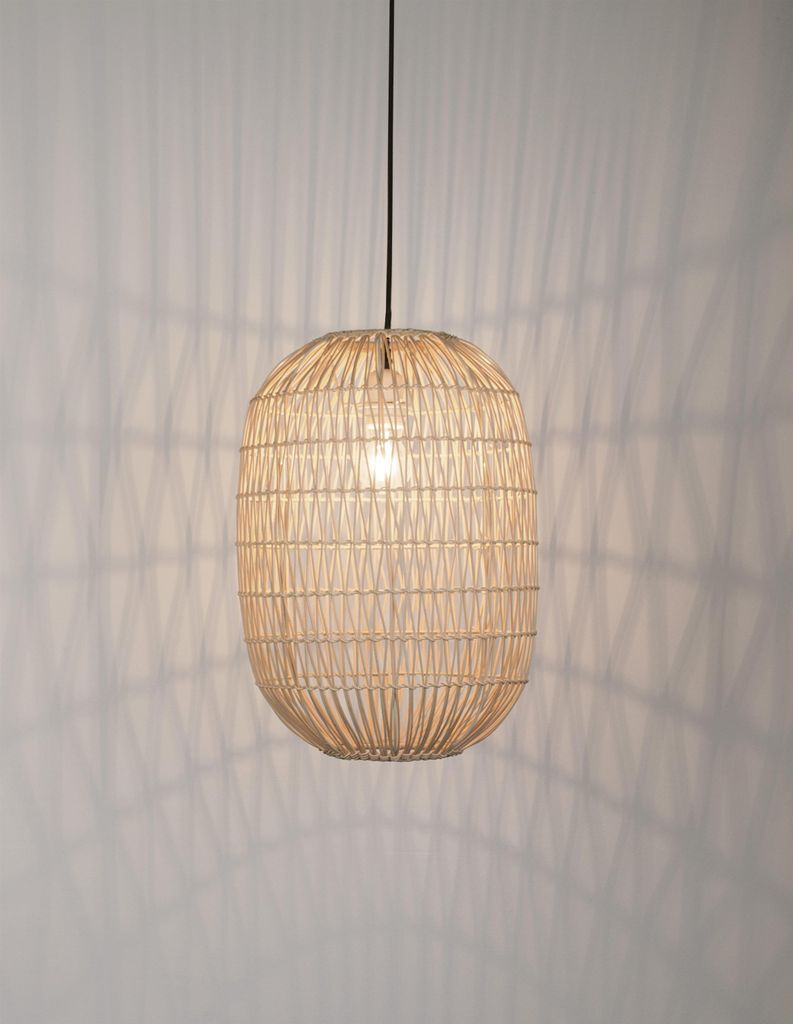 Nova Luce Pendelleuchte MELODY, Rattan, Austauschbares Produktbild 
