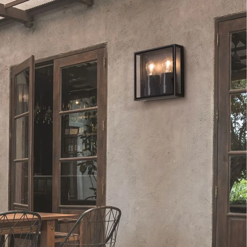 Éclairage mural extérieur anthracite Sorren pour terrasse et entrée