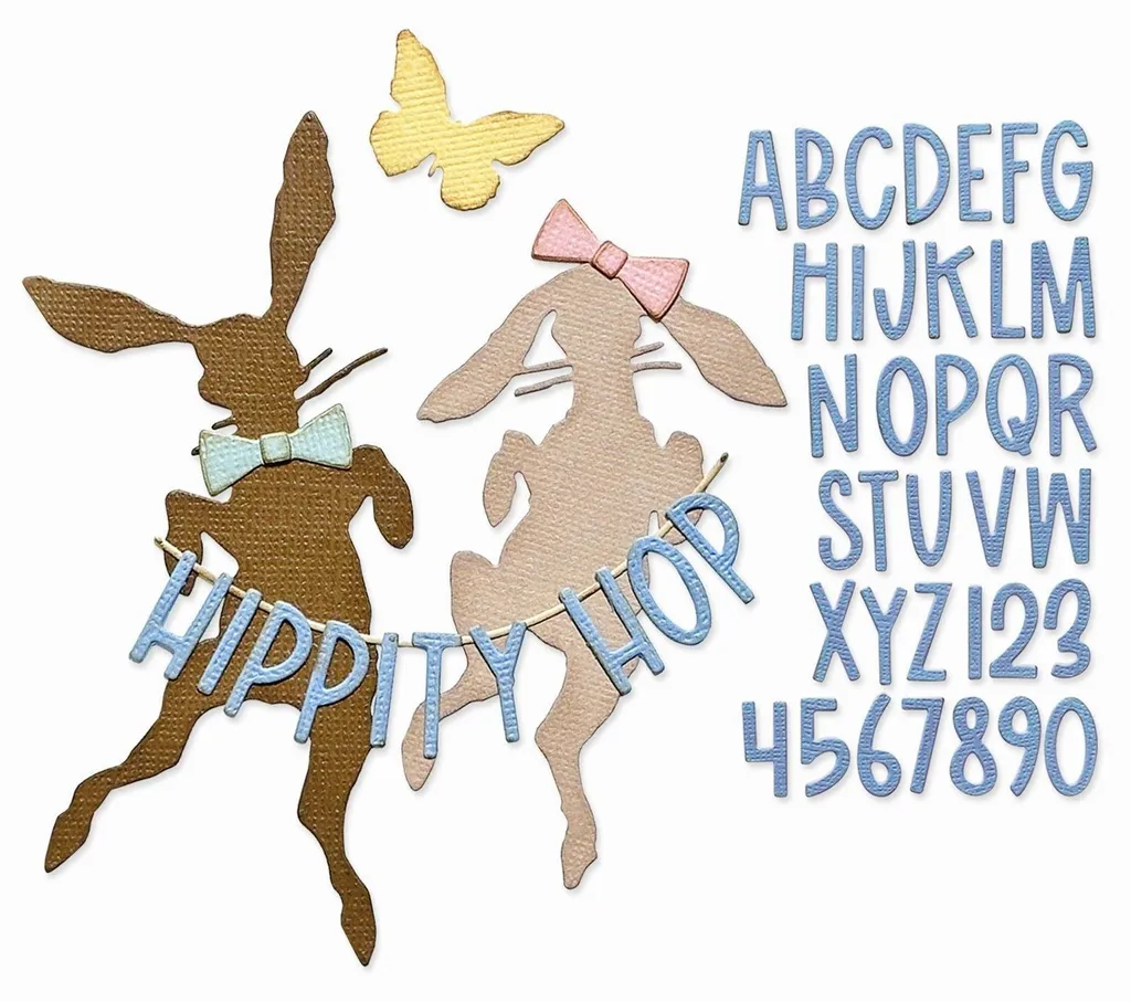 Sizzix Thinlits Hippity Hop par Tim Holtz - Matrices de Découpe 666558
