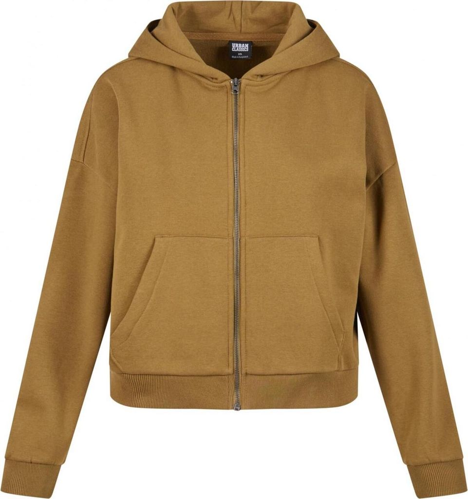 Urban Classics TB6131 | Ladies Boxy Zip Hoody Damen Kapuzenjacke - Farbe: summerolive - Größe: XXL