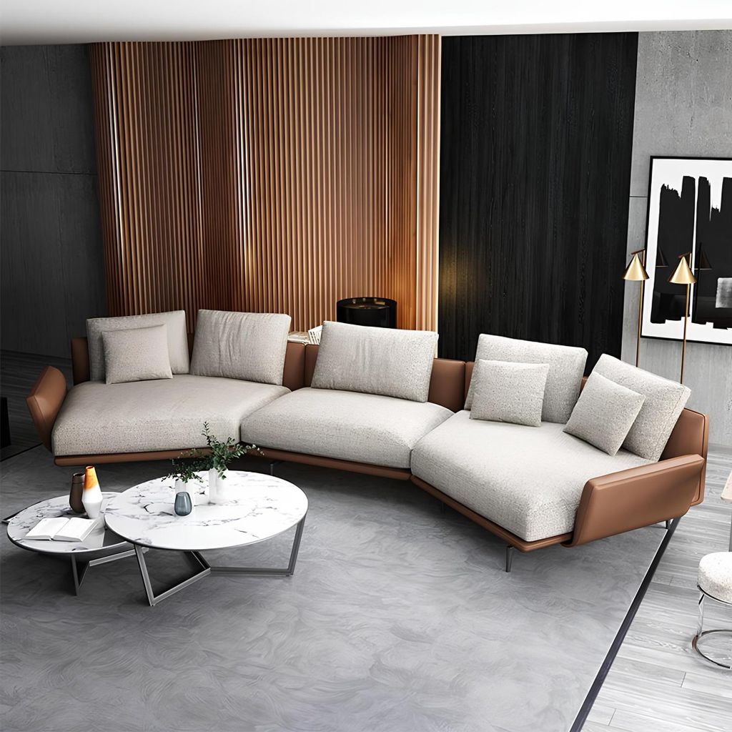 Ecksofa U-Form Stoff Couch Wohnlandschaft Garnitur Design Modern Sofa Trapez Neu