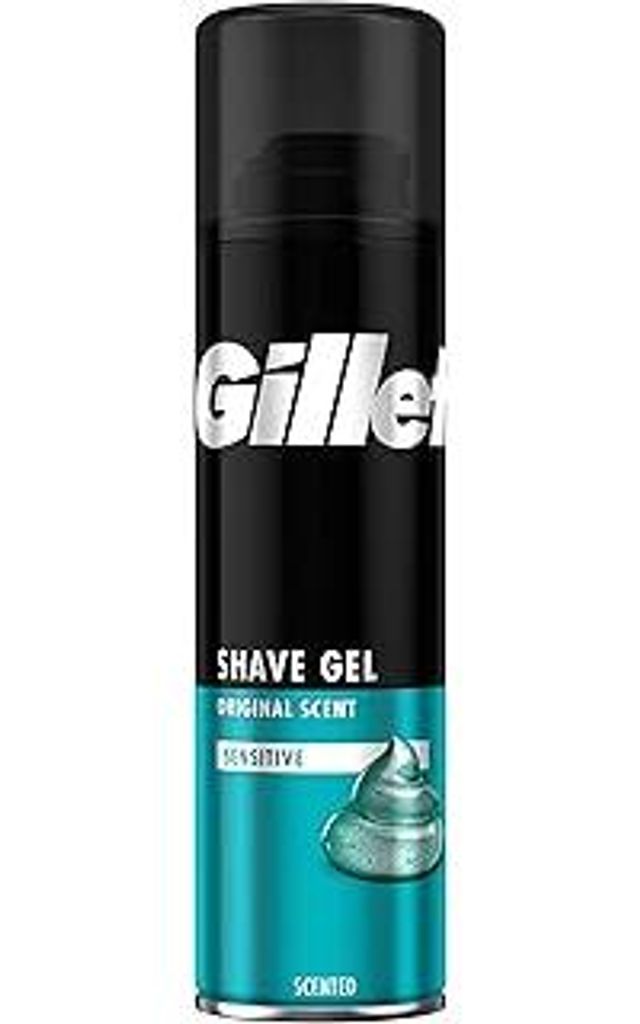 Gillette Classic Sensitive Bartpflege Rasiergel Männer (200 ml), für empfindliche Haut, Geschenk für Männer