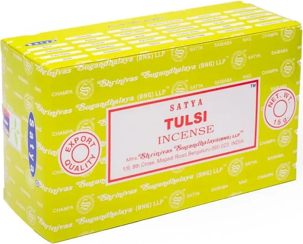 Encens Satya Tulsi 15g - Purifiez votre Air et Éliminez le Stress Zen