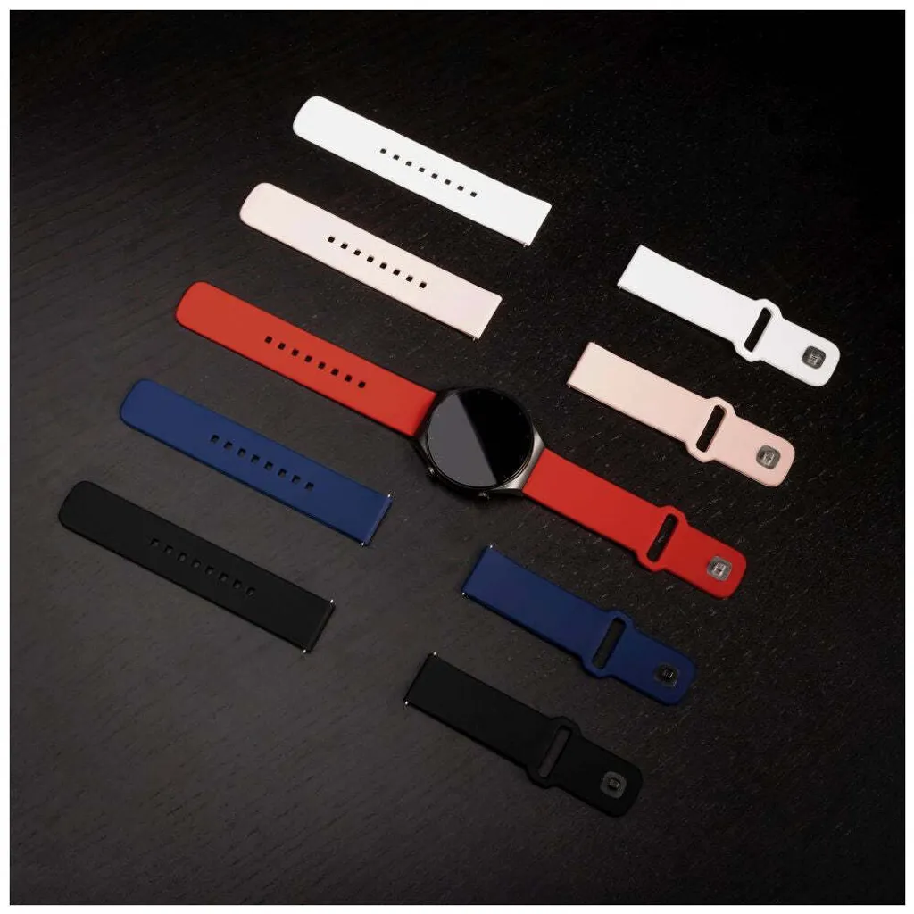 FIXED Sport Strap Set 22mm Red Silicone - Smartwatch Replacement - 4
