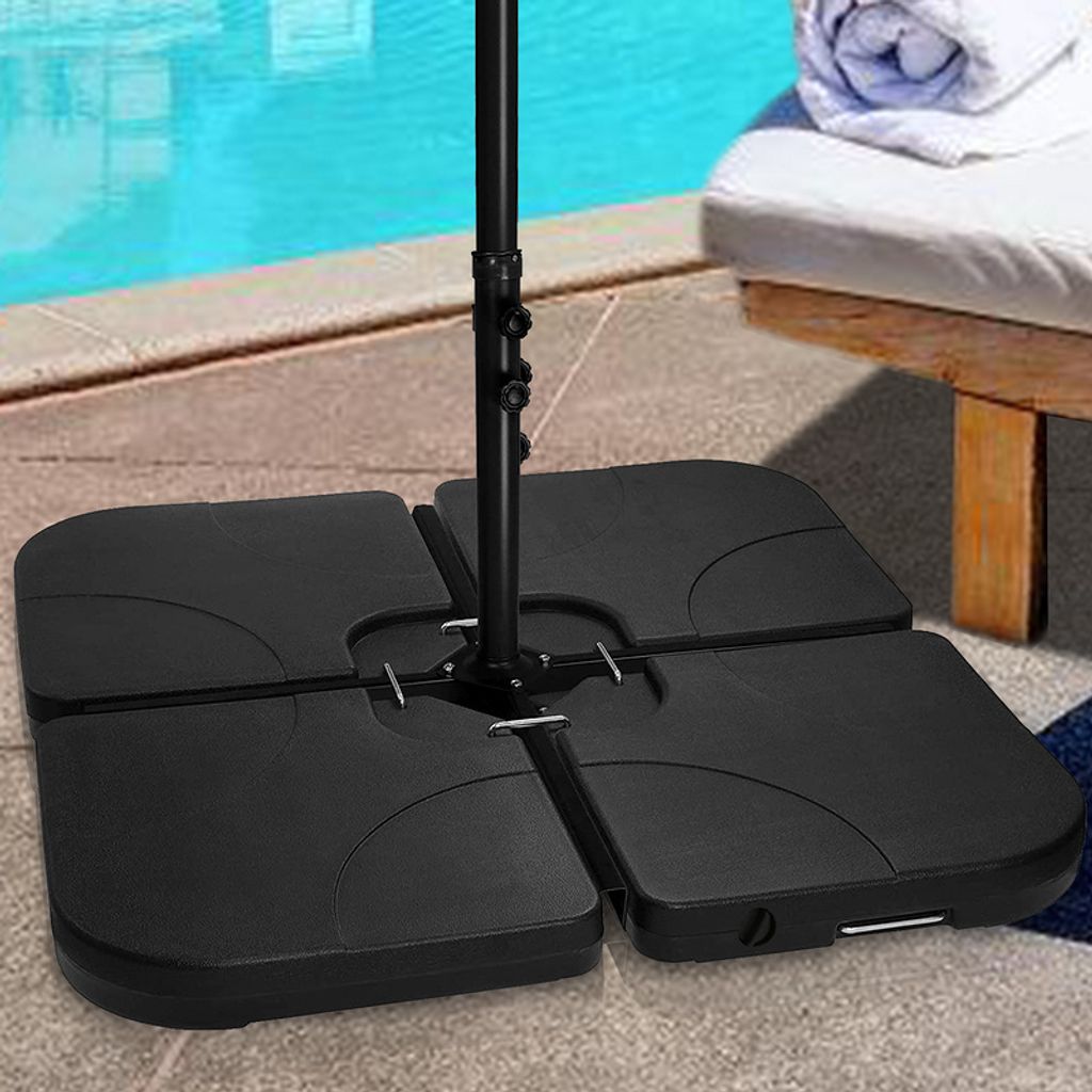 Clanmacy Schirmständer Sonnenschirmständer 4er Set 50x50CM Schirmständer Beschwerungsplatten