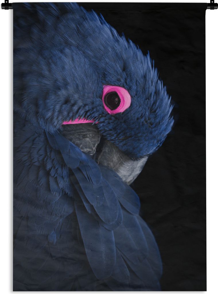 MuchoWow® Wandteppich Wandbehang Papagei - Vogel - Blau Produktbild 