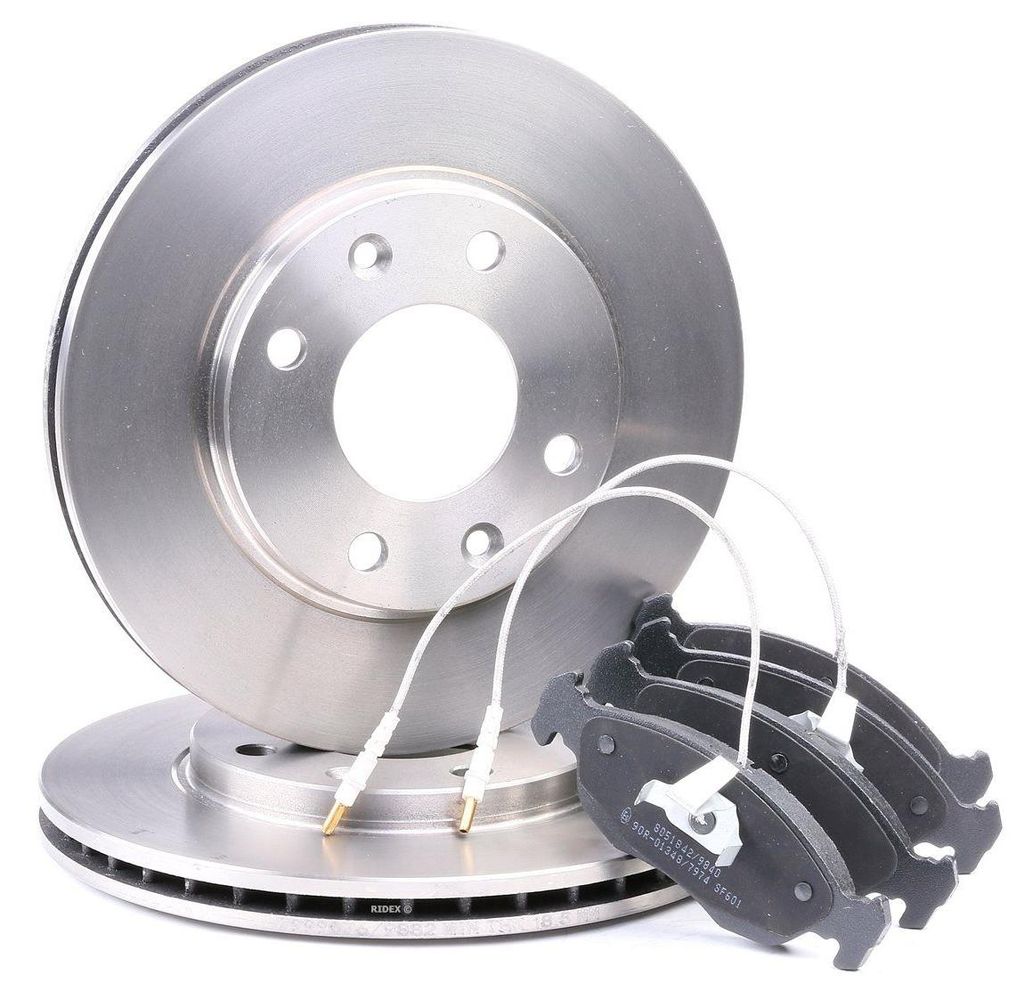 RIDEX Bremsenset Vorne Bremsscheiben Beläge Satz passend für PEUGEOT 106 II Schrägheck (1A, 1C) 247mm