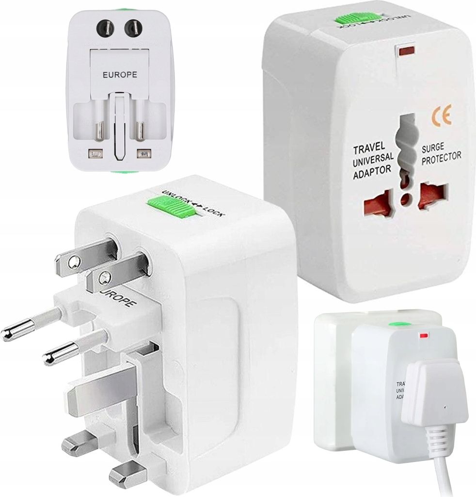 ADAPTER UK EU USA PRZEJŚCIÓWKA NA GNIAZDKA UNIWERSALNY CAŁY Zdjęcie produktu 