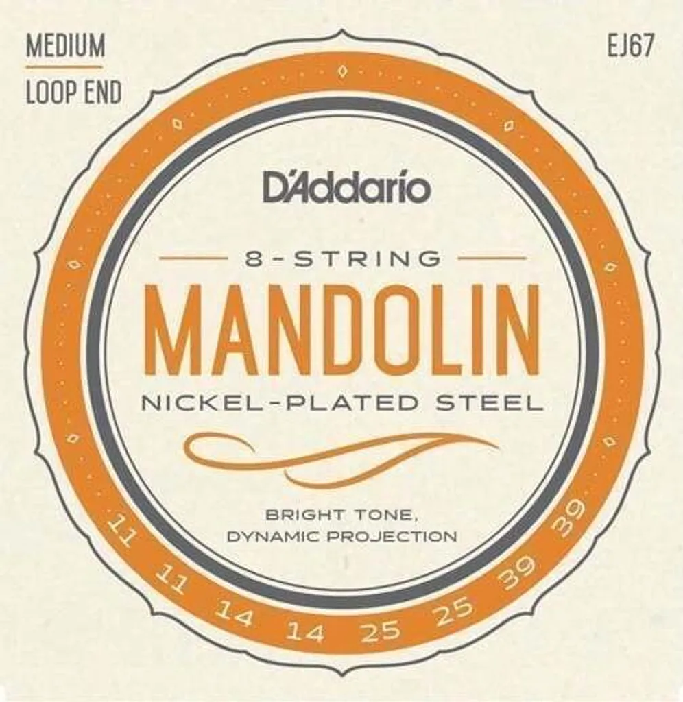 Cordes mandoline D'Addario EJ67 - Son brillant et acier nickelé durable
