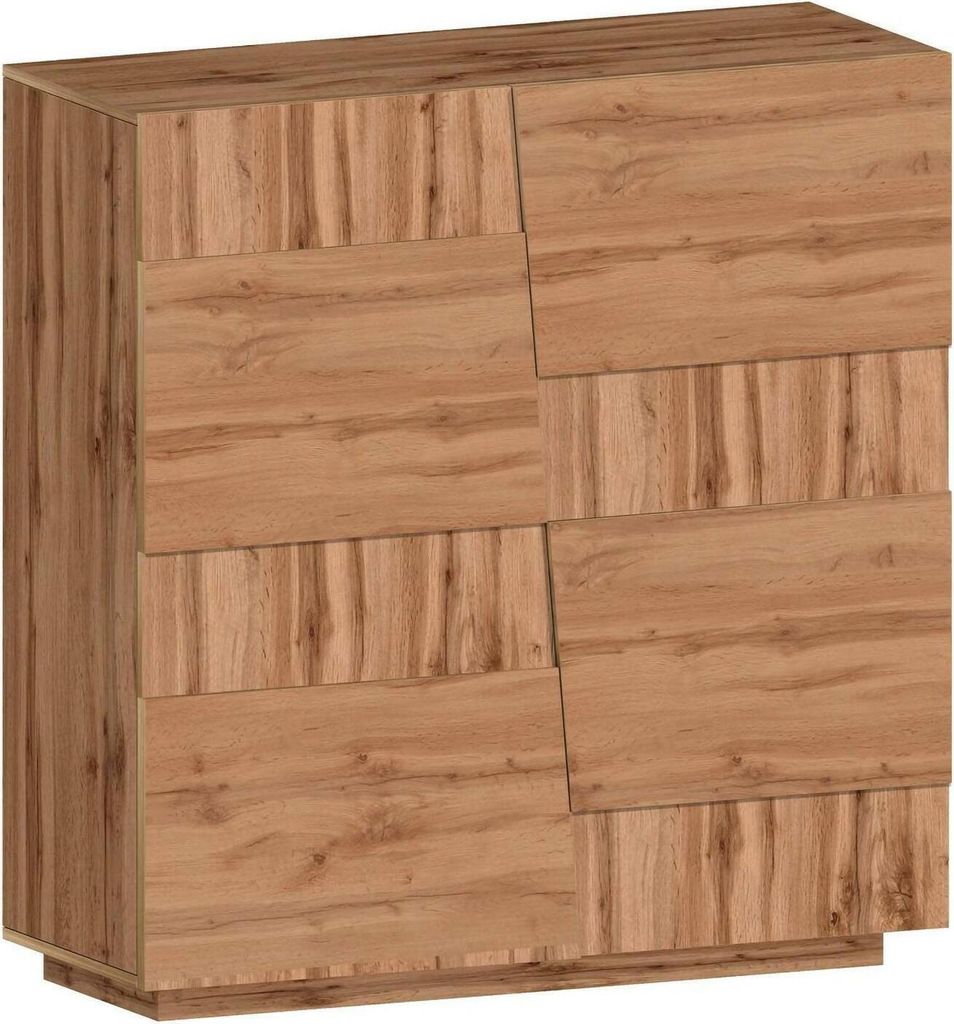 Dmora Mehrzweckschrank 2 Türen Zulimo 120x126cm Braun 3 Böden