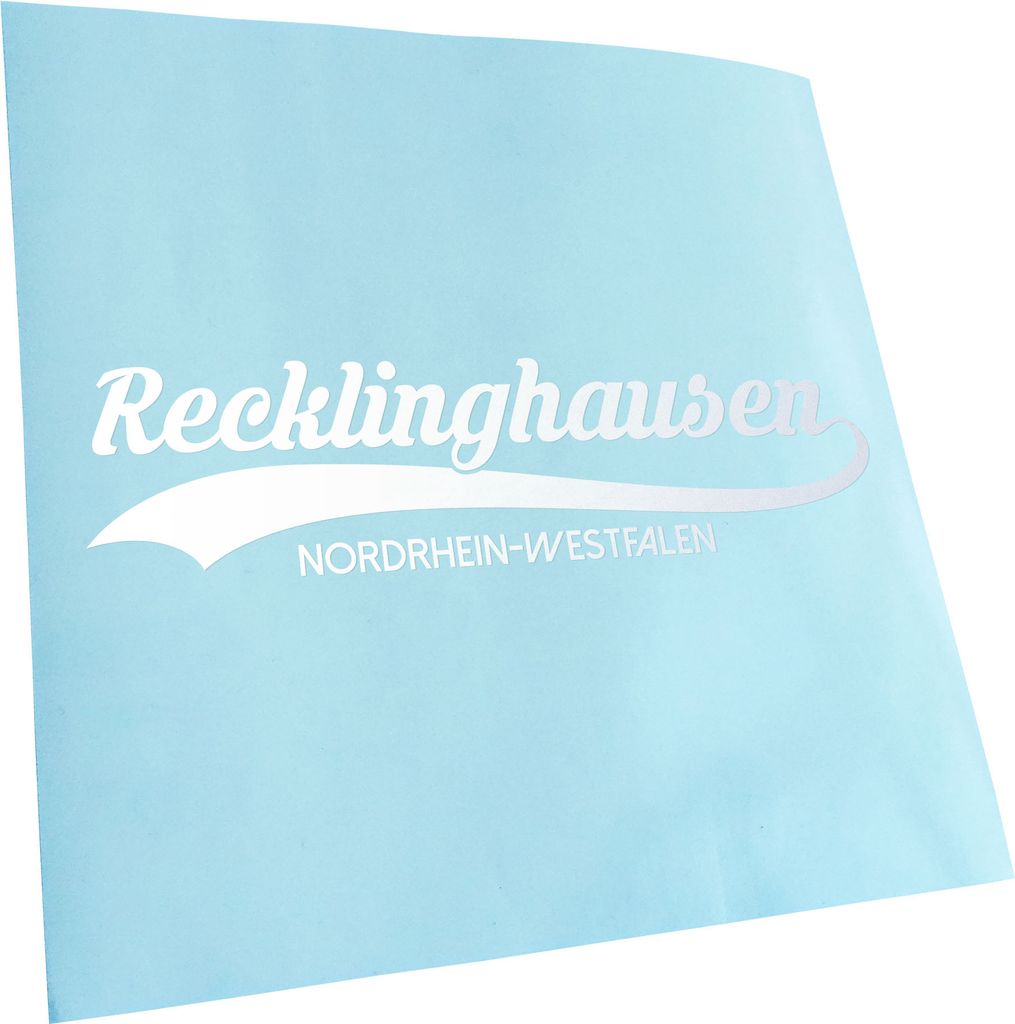 Kiwistar - Autoaufkleber - Recklinghausen NRW - Gold - 40x10cm - Aufkleber für Auto, Laptop, Fahrrad, LKW, Motorrad mehrfarbig JDM Decal Racing