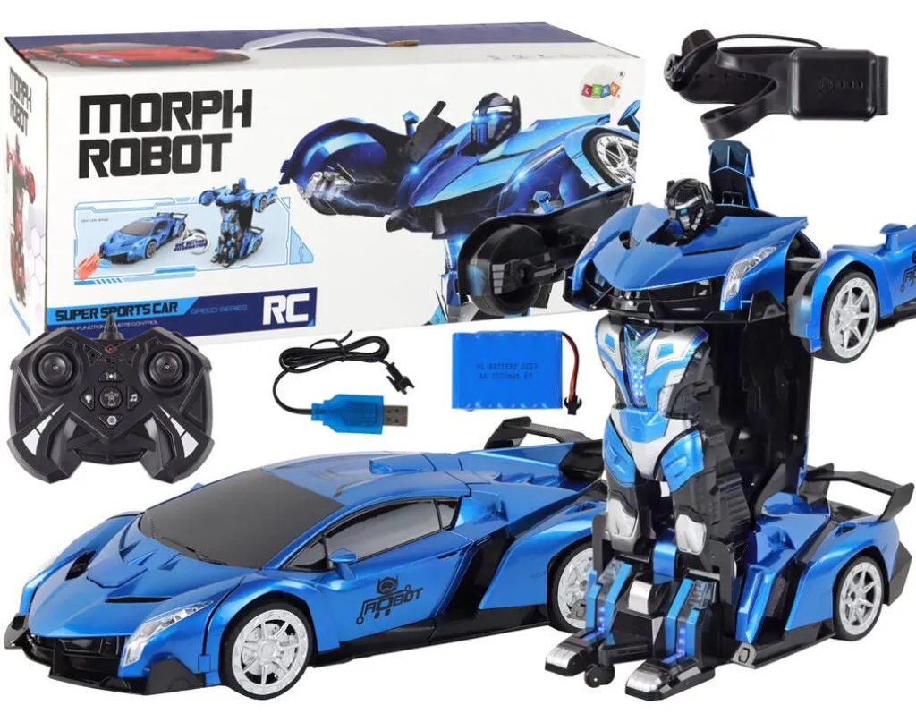 Voiture Robot R/C 1:10 Bleu Incassable - Fini les Jouets Fragiles