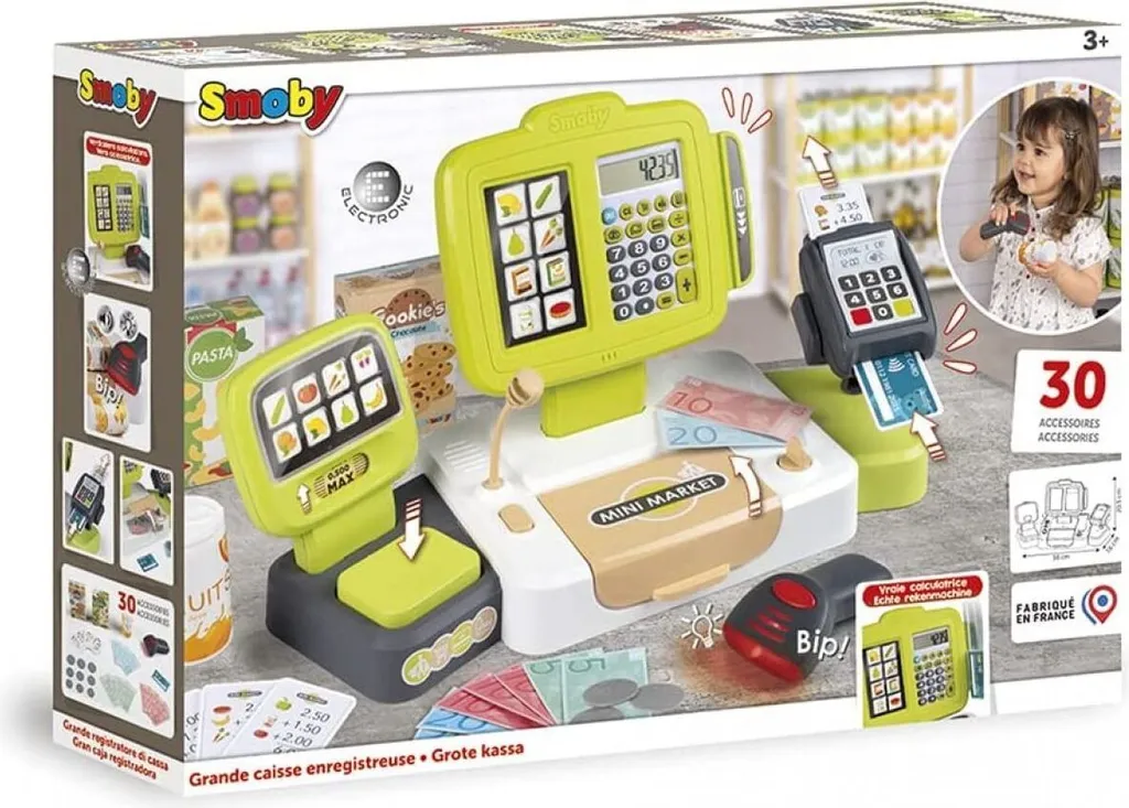 SMOBY Compteur Électronique avec Scanner pour Enfant 310500