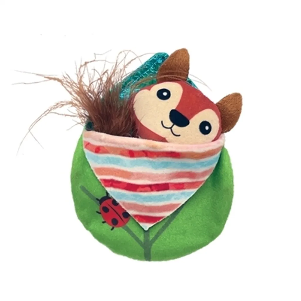 KONG Pull-A-Partz Tuck | Giocattolo 2-in-1 con Erba Gatta per Gatti Cacciatori