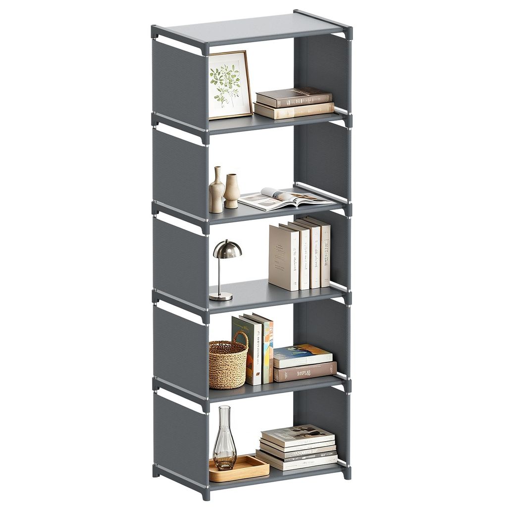 Verdego Bücherregal, 5 Ebenen, Multifunktionales Regal, Produktbild 